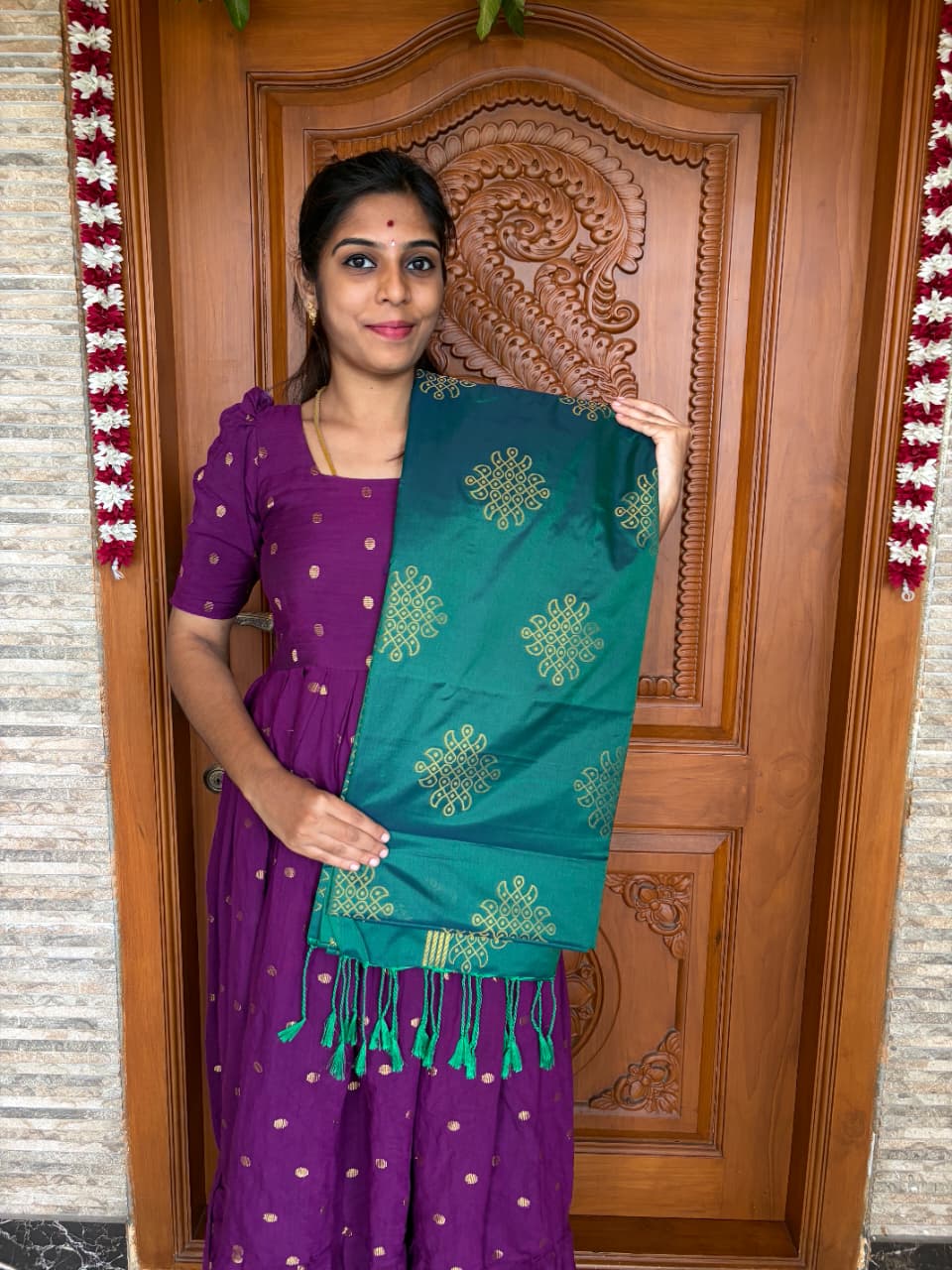 *Semi Kanchi Kolam Soft Silk Saree | Premium Quality Saree*