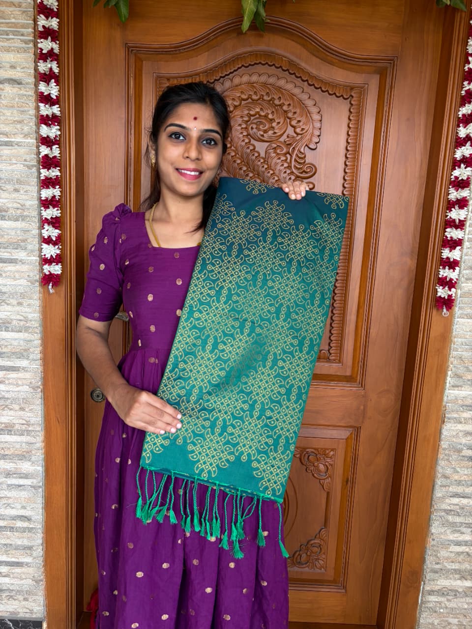 *Semi Kanchi Kolam Soft Silk Saree | Premium Quality Saree*