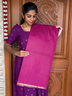 Premium Checked Maheshwari Premium Maheshwari Cotton Saree (Code: MC20)