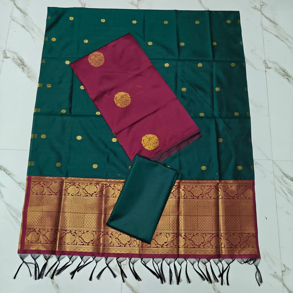 Premium Soft Silk Unstitched Chudithar Set-SSCD03
