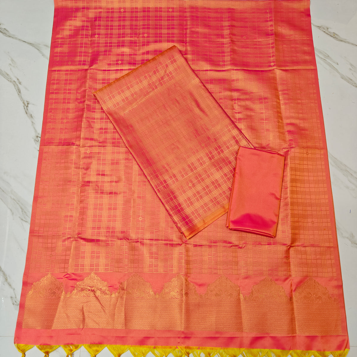 ✨ **Semi Kanchi Checked  Soft Silk** ✨-SKCS05