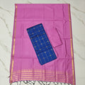 Raw Silk Top with Temple Shining duppata set  - TS23