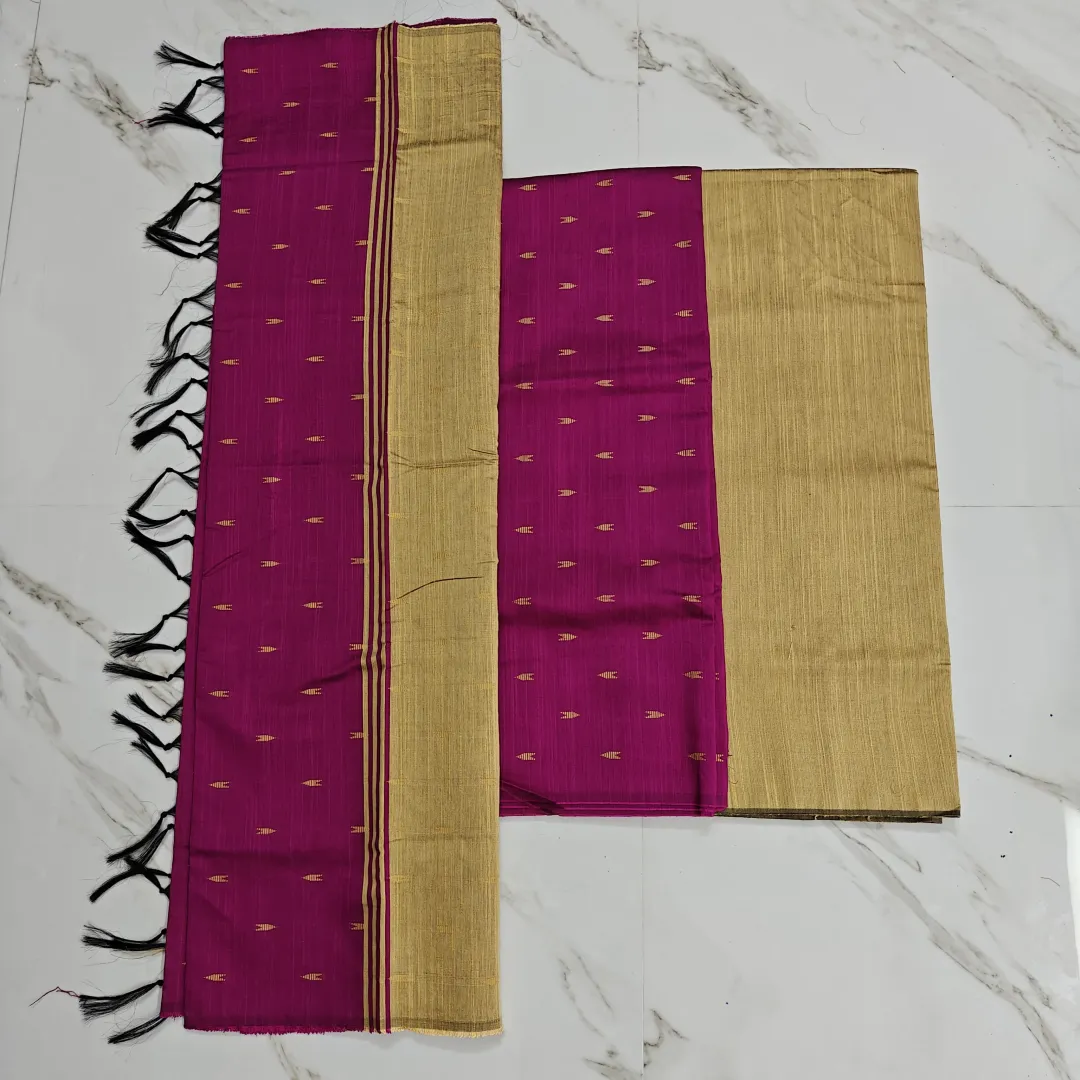 Raw silk chudi material - Magenta sets( arrow)