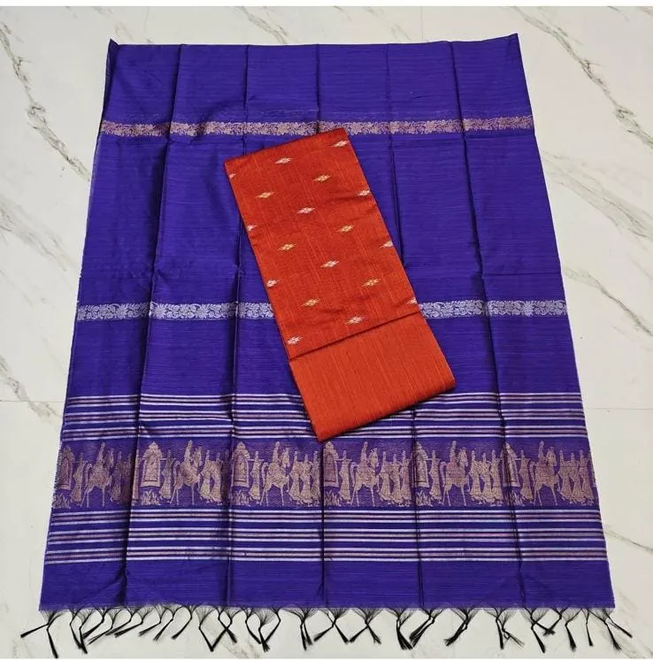 JAQUARD DUPPATA SET -VIOLET DUPPATA SET