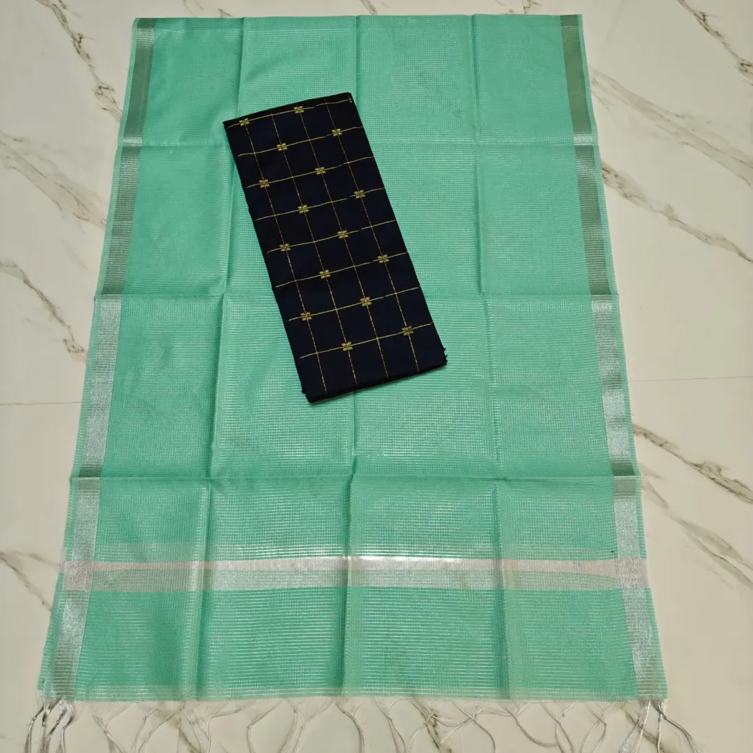RAW SILK BLACK TOP & REXONA BANARASI DUPATTA