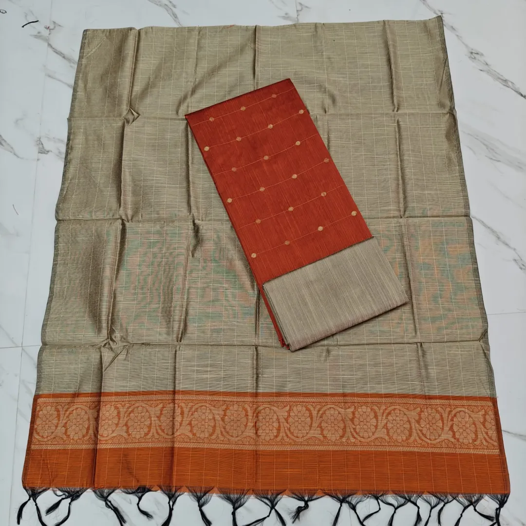 Raw Silk CHUDI SET ORANGE